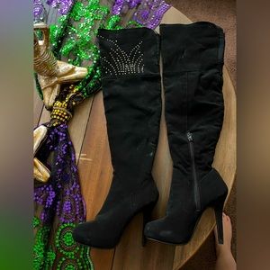 Madeline Girl Over knee suave studded boots